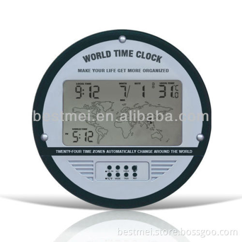 fashion gift world time digital clock